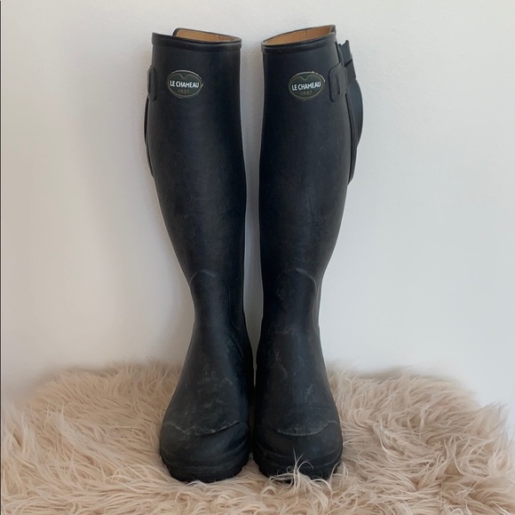 Le Chameau Shoes - Le Chameau Vierzon Rain Boot Leather Lined- RARE!